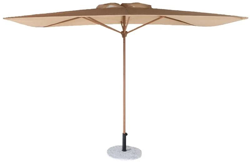 Casa Padrino Luxus Sonnenschirm mit Ständer Naturfarben 300 x 200 cm