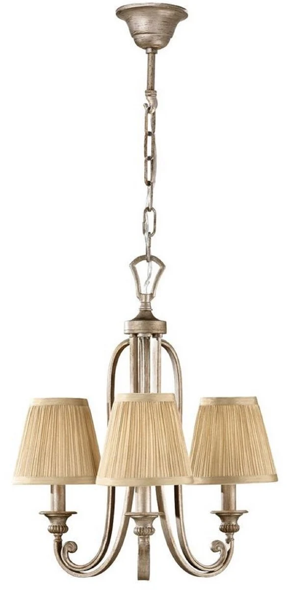 Casa Padrino Barock Kronleuchter Silber / Gold Ø 48,3 cm - Kronleuchter im Barockstil