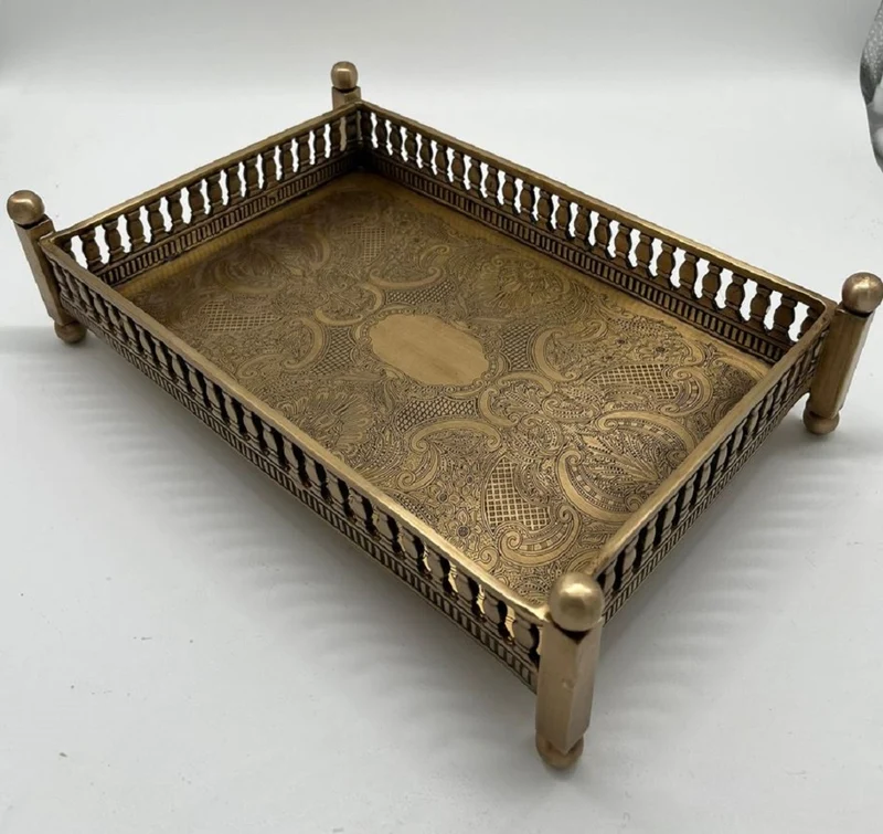 Casa Padrino Luxus Messing Serviertablett 32 cm
