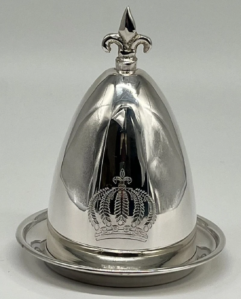 Pompöös by Casa Padrino Luxus Barock Eierbecher mit Deckel Silber - designed by Harald Glööckler