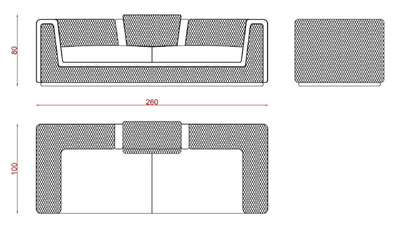 Casa Padrino Luxus Wohnzimmer & Hotel Sofa Grau / Gold 260 cm