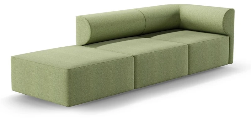 Casa Padrino Luxus Sofa Rechte Seite Grün 270 cm - Modulares Wohnzimmer Sofa - Luxus Wohnzimmer Möbel