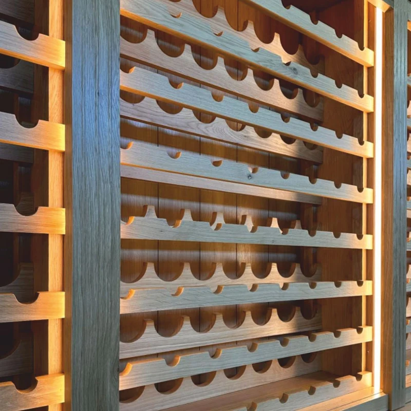 Casa Padrino Landhausstil Weinschrank Grau / Braun 300 cm - Landhausstil Bar Möbel