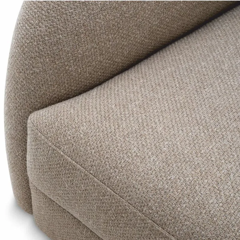 Casa Padrino Luxus Sofa Greige / Schwarz 230 cm - Wohnzimmer & Hotel Möbel