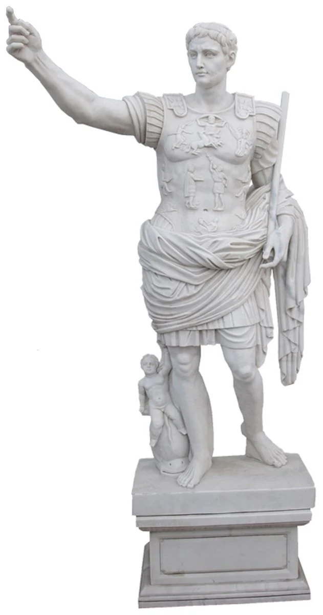 Casa Padrino Antik Stil Marmor Skulptur Römer Grau H. 220 cm