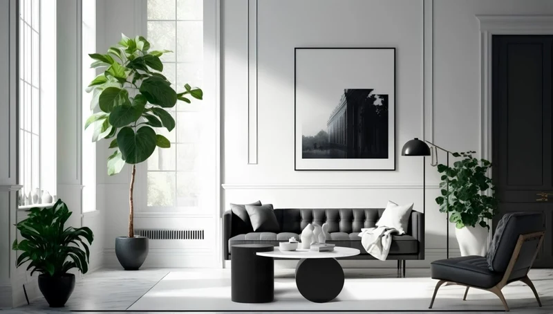 Casa Padrino Luxus Couchtisch mit Keramik Tischplatte Schwarz / Weiß 106 cm