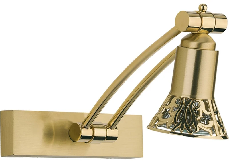 Casa Padrino Luxus Barock LED Wandleuchte / Leseleuchte Gold H. 20 cm