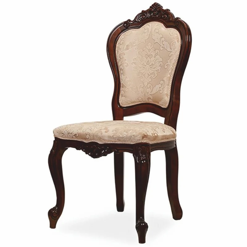 Casa Padrino Luxus Barock Esszimmer Stuhl Beige / Dunkelbraun - Exquisite Barock Möbel