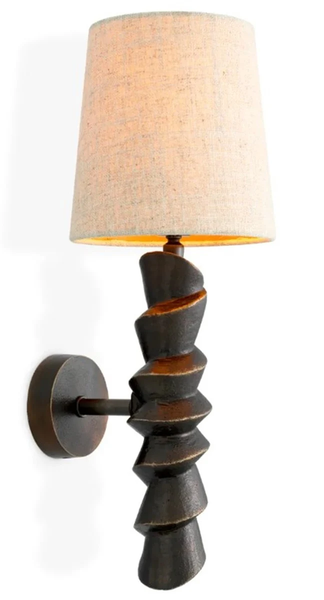Casa Padrino Luxus Wandleuchte Bronze Finish B. 14,5 cm x T. 17 cm x H. 41,5 cm