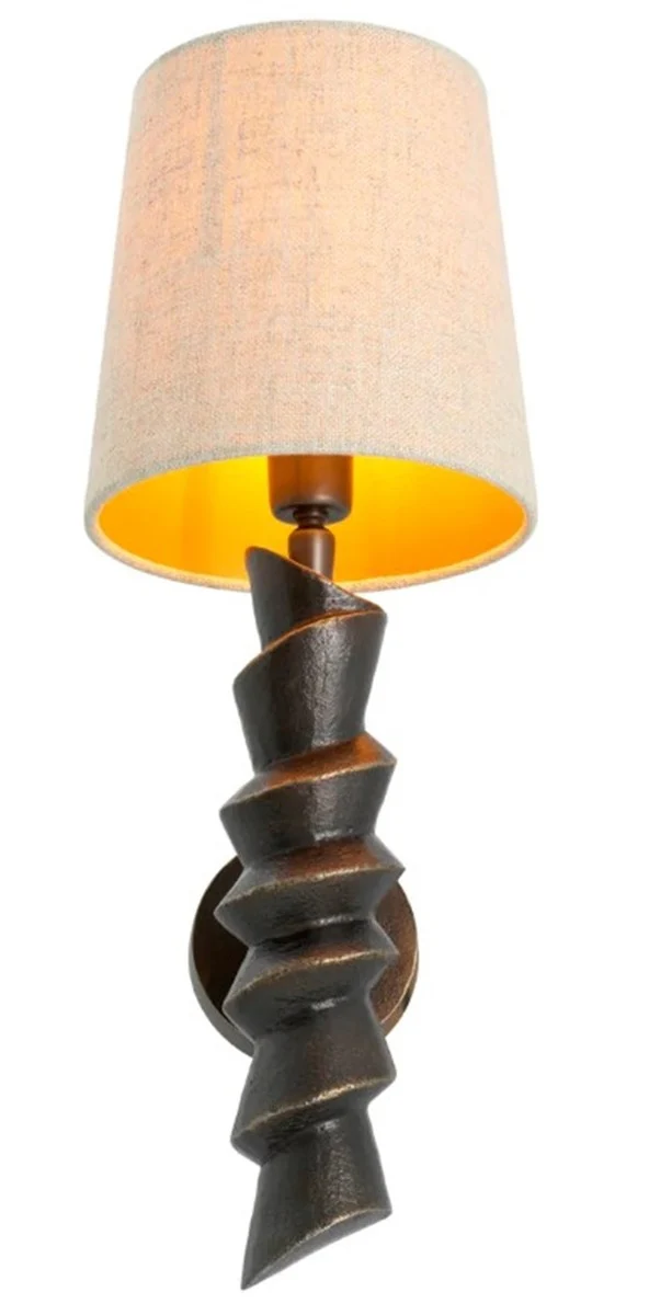 Casa Padrino Luxus Wandleuchte Bronze Finish B. 14,5 cm x T. 17 cm x H. 41,5 cm