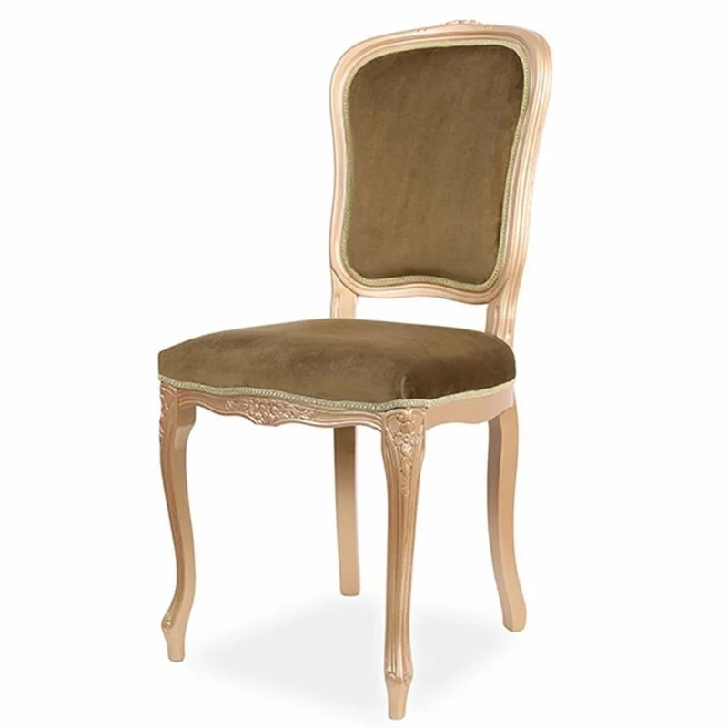 Casa Padrino Luxus Barock Esszimmer Stuhl 8er Set Olivgrün / Beige H. 100 cm - Barock Esszimmer Möbel