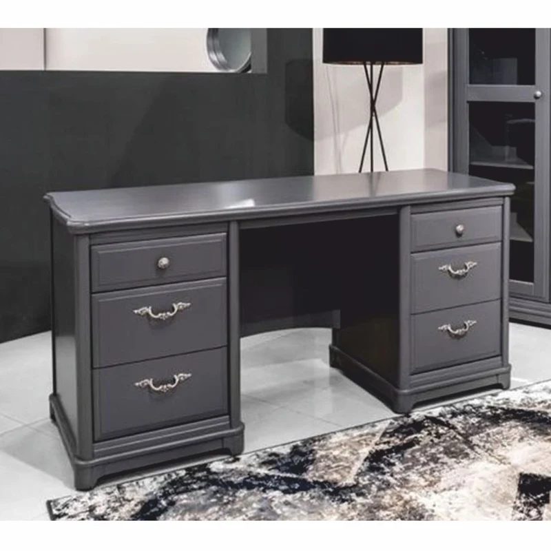 Casa Padrino Landhausstil Schreibtisch Grau 155,8 cm - Landhausstil Büro Möbel