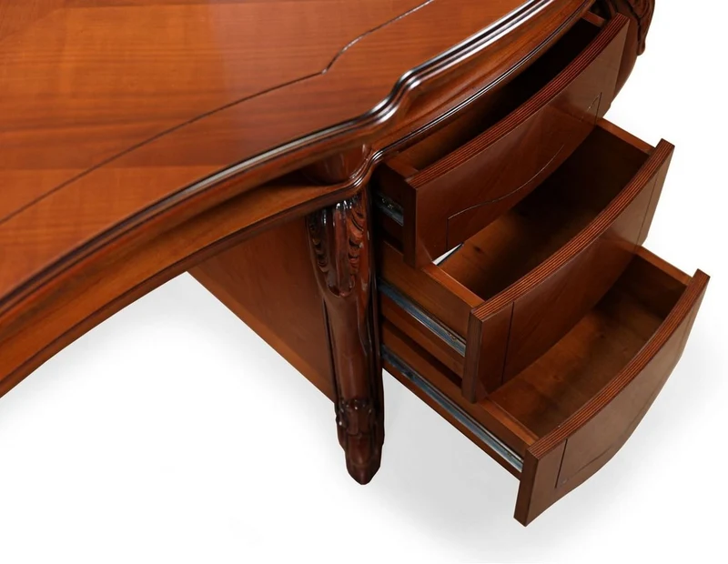 Casa Padrino Luxus Barock Schreibtisch Braun 166 cm - Barockstil Büro Möbel
