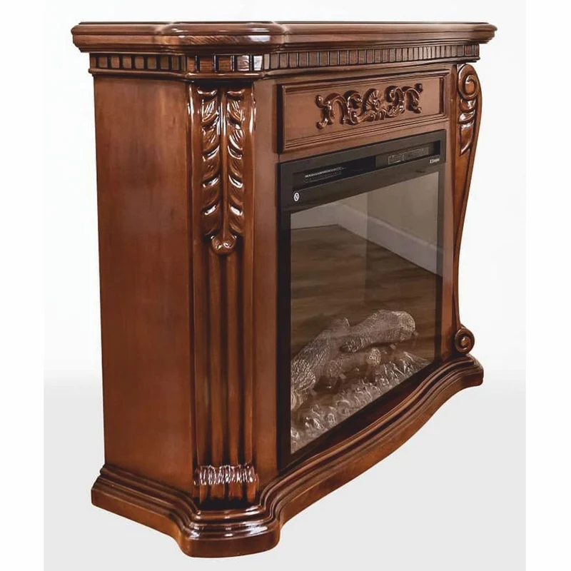Casa Padrino Luxus Barock Elektrokamin Braun - Barock Möbel