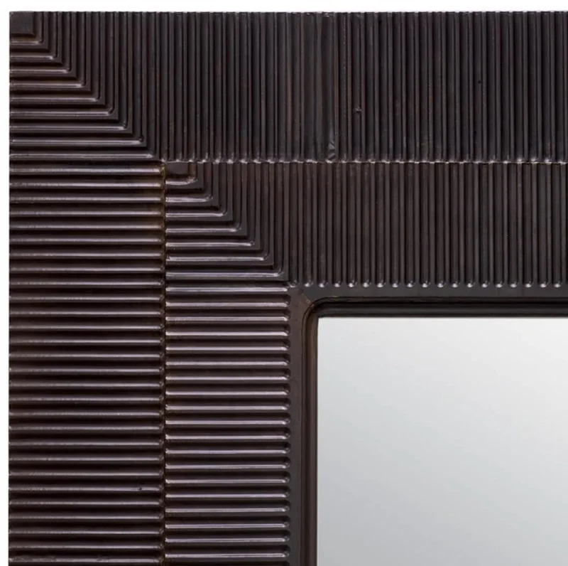 Casa Padrino Luxus Wandspiegel Messing mit Bronze Finish H. 220 cm, B. 80 cm, T. 2,5 cm