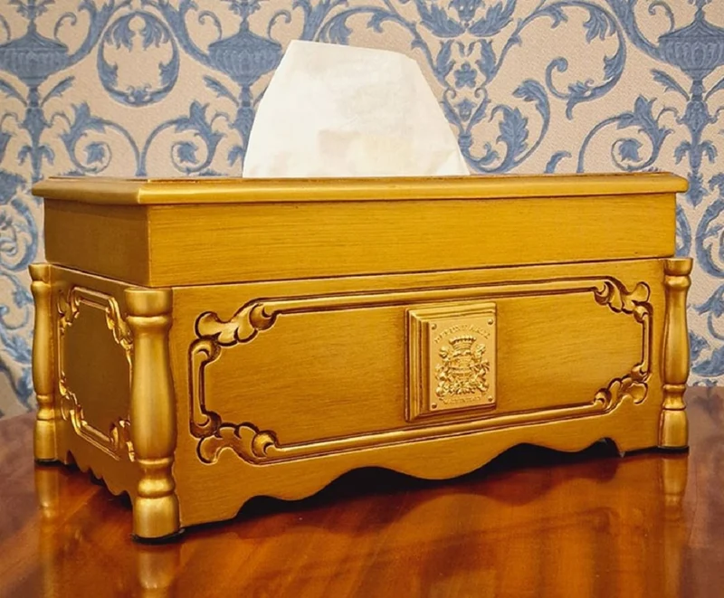 Casa Padrino Luxus Barock Papiertuchbox - Taschentuchbox Gold - Made in Italy