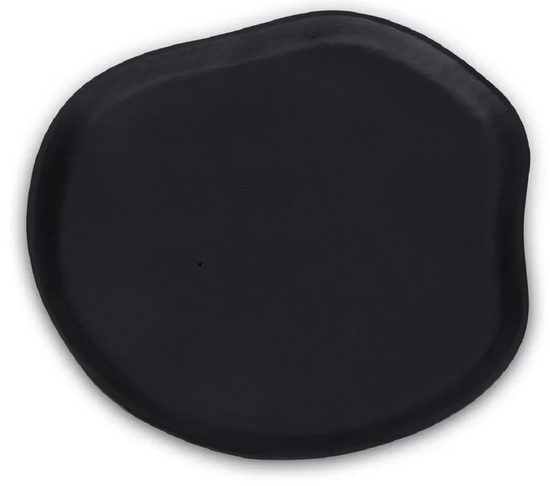 Casa Padrino Luxus Aluminium Tablett Matt Schwarz 40 cm - Deko Accessoires