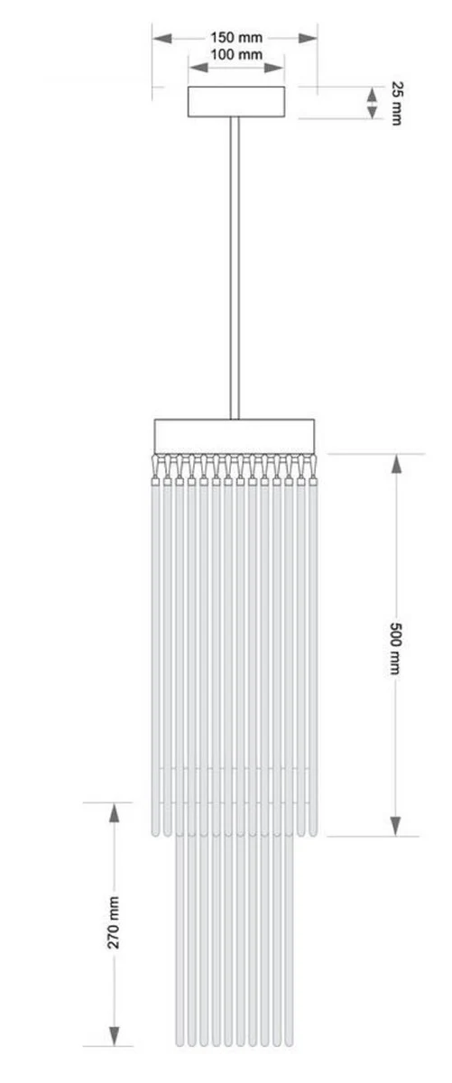 Casa Padrino Luxus Hotel Kronleuchter Gold Ø 15 x H. 80 cm