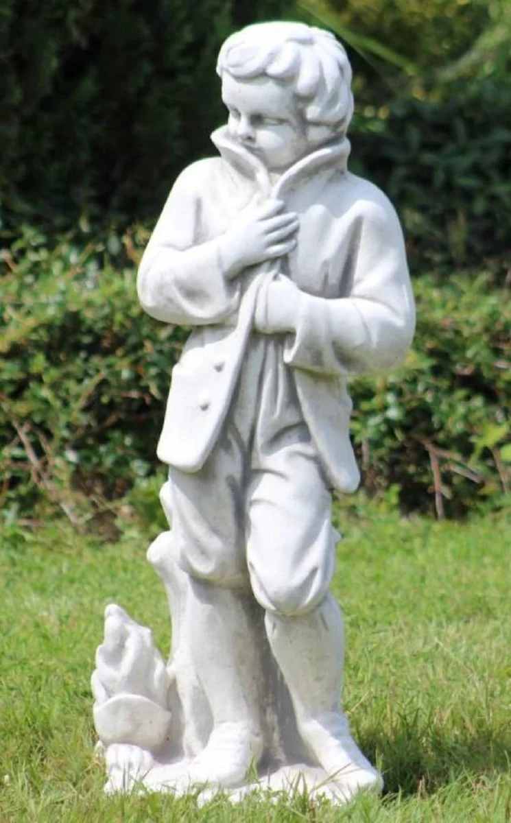 Casa Padrino Jugendstil Garten Deko Skulpturen 4er Set Grau H. 75 cm