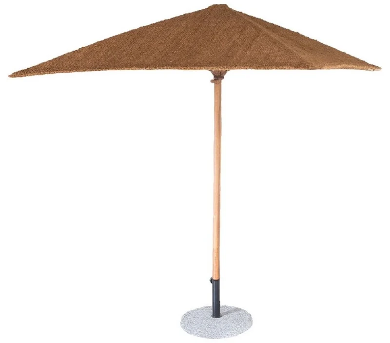 Casa Padrino Luxus Sonnenschirm mit Ständer Braun 200 x 200 cm