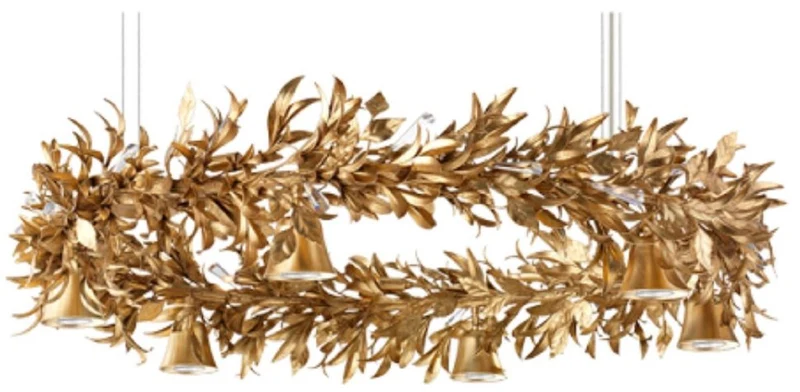 Casa Padrino Luxus Kristall LED Kronleuchter Gold Ø 100 cm - Made in Italy