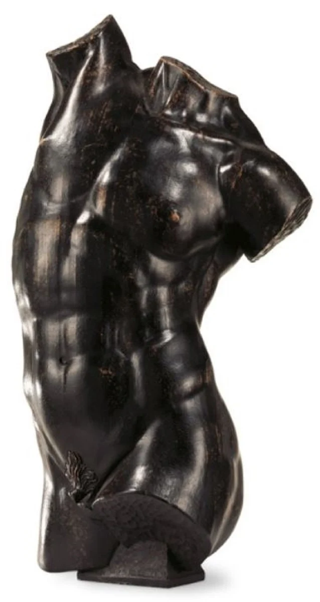 Casa Padrino Luxus Deko Torso Antik Schwarz H. 63 cm - Made in Italy