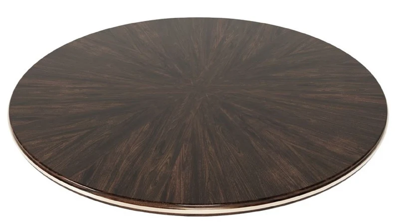 Casa Padrino Luxus Couchtisch Dunkelbraun Ø 130 x H. 38 cm - Runder Massivholz Wohnzimmertisch - Wohnzimmer Möbel - Luxus Möbel