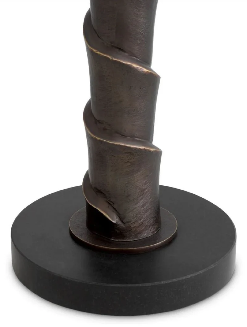 Casa Padrino Luxus Stehleuchte Bronze / Schwarz / Creme H. 169 cm