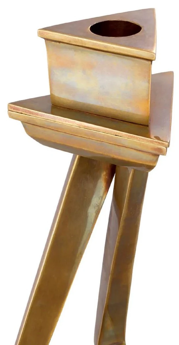 Casa Padrino Luxus Kerzenhalter Vintage Messing H. 35,5 cm