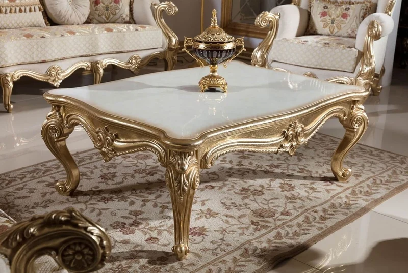 Casa Padrino Luxus Barock Sofa Grau / Mehrfarbig / Gold 245 cm