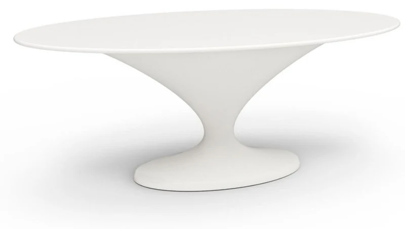Casa Padrino Luxus Garten Esstisch Matt Weiß 200 x 120 x H. 75 cm