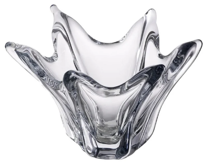 Casa Padrino Luxus Glas Schüssel Ø 36,5 x H. 22,5 cm - Deko Schale aus mundgeblasenem Glas - Deko Accessoires - Luxus Qualität