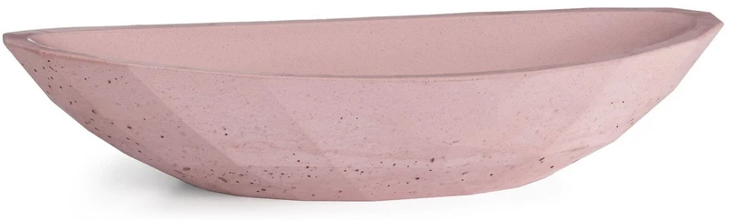 Casa Padrino Luxus Waschbecken Schale Rosa 60,9 x 29,7 x H. 11,9 cm - Handgefertigtes Beton Waschbecken - Badezimmer Accessoires - Luxus Badezimmer Zubehör