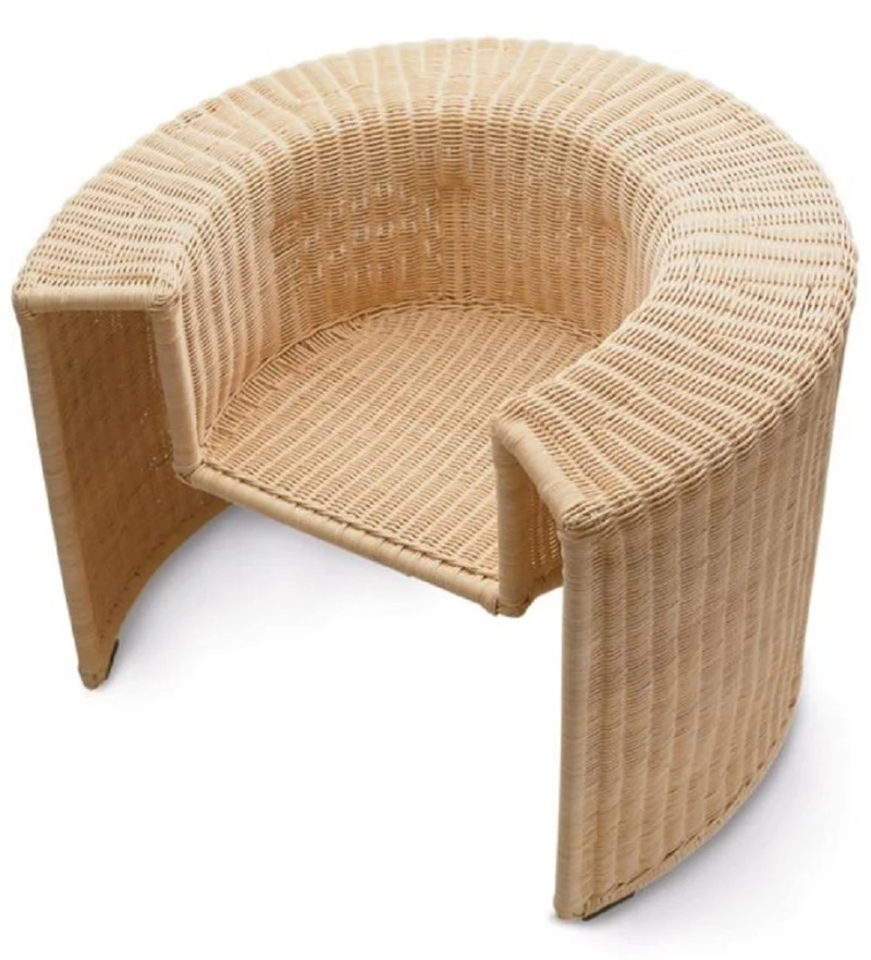 Casa Padrino Luxus Rattan Sessel Naturfarben - Made in Italy