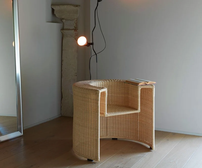 Casa Padrino Luxus Rattan Sessel Naturfarben - Made in Italy