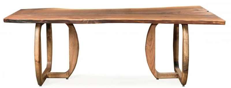 Casa Padrino Luxus Massivholz Esstisch Braun 200 x 100 x H. 76 cm - Küchentisch aus massivem Walnussholz - Esszimmer Möbel - Massivholz Möbel - Luxus Möbel