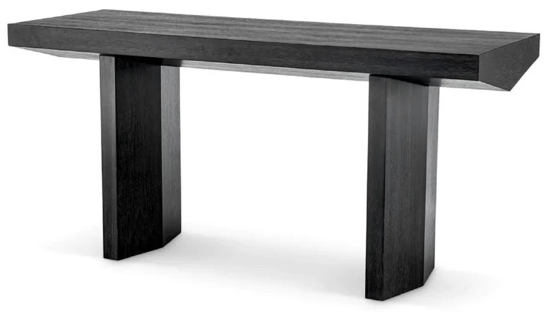 Casa Padrino Luxus Konsole Schwarzgrau 160 x 55,5 x H. 76,5 cm - Rechteckiger Konsolentisch - Wohnzimmer Möbel - Hotel Möbel - Luxus Möbel - Luxus Einrichtung