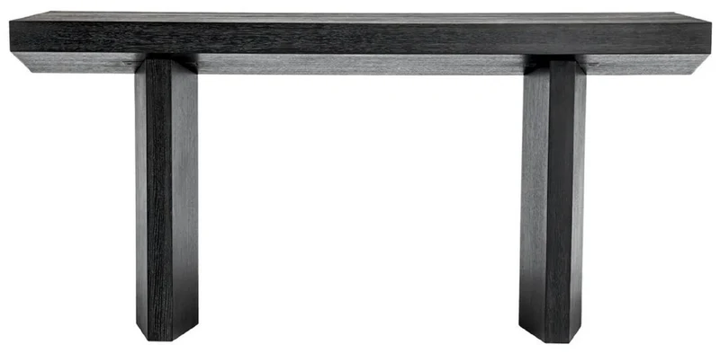 Casa Padrino Luxus Konsole Schwarzgrau 160 x 55,5 x H. 76,5 cm - Rechteckiger Konsolentisch - Wohnzimmer Möbel - Hotel Möbel - Luxus Möbel - Luxus Einrichtung