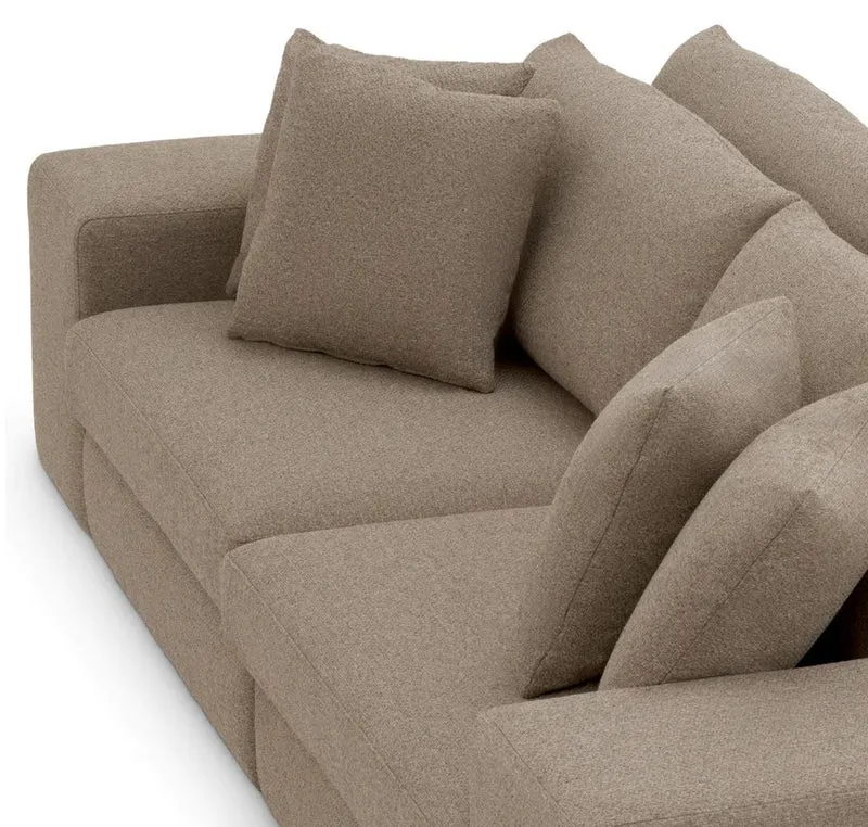 Casa Padrino Luxus Sofa mit Kissen Grau / Schwarz 280 x 120 x H. 90 cm - Wohnzimmer Sofa - Hotel Sofa - Wohnzimmer Möbel - Hotel Möbel - Luxus Möbel - Luxus Qualität