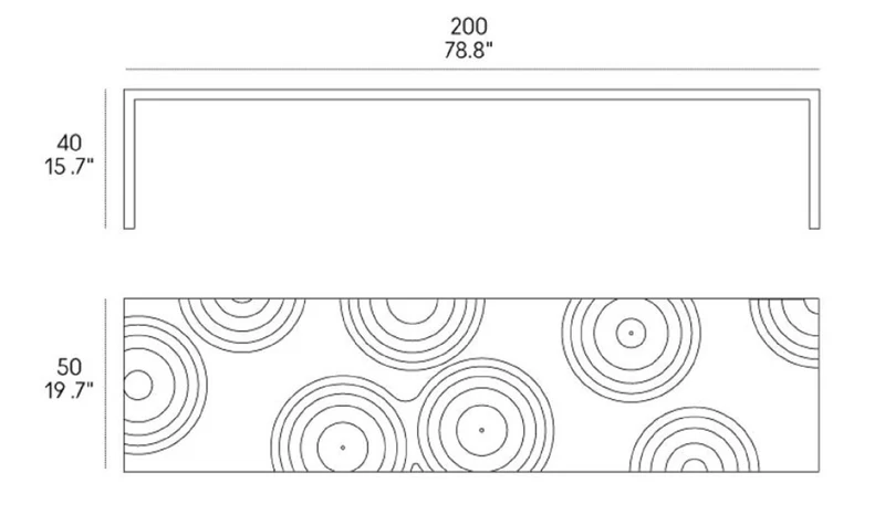 Casa Padrino Luxus Gartenbank Naturfarben / Braun 200 cm - Made in Italy