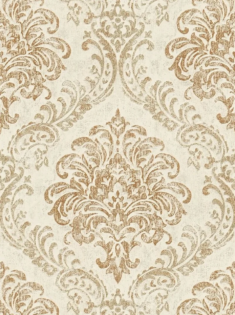 Casa Padrino Barock Vliestapete Creme / Gold Metallic