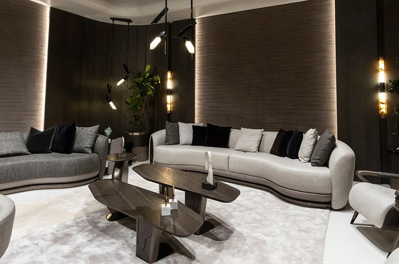 Casa Padrino Luxus Sofa Grau / Dunkelbraun / Bronze 370 x 103 x H. 76 cm - Wohnzimmer Sofa - Hotel Sofa - Wohnzimmer Möbel - Hotel Möbel - Luxus Möbel - Luxus Kollektion