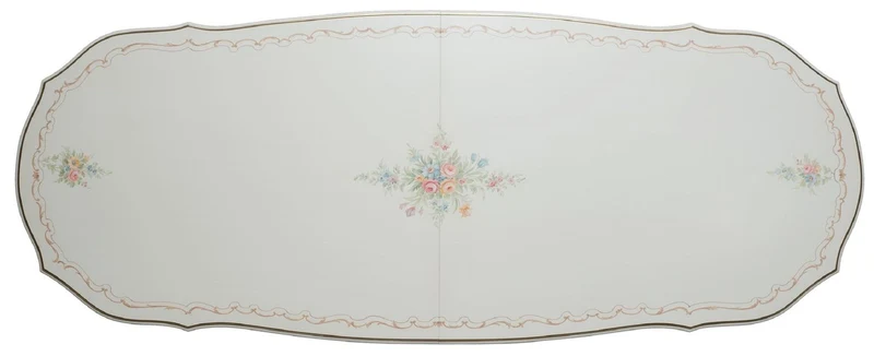 Casa Padrino Luxus Barock Esstisch Elfenbein / Mehrfarbig / Gold 700 cm - Riesiger Massivholz Esszimmertisch im Barockstil - Barock Esszimmer & Hotel Möbel - Luxus Qualität - Made in Italy