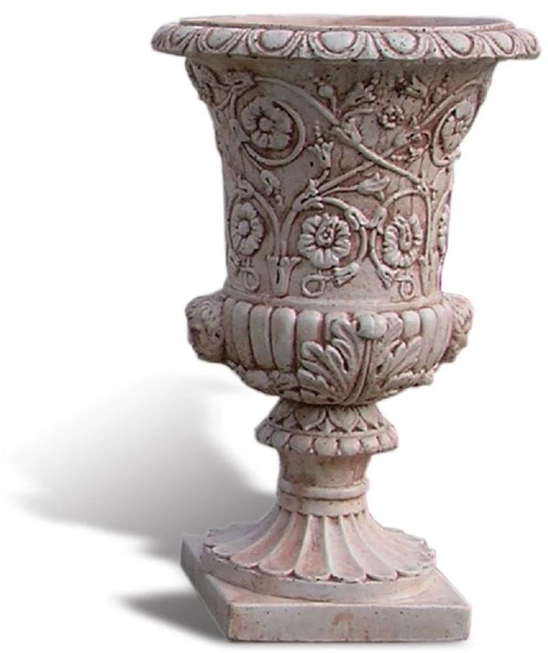 Casa Padrino Luxus Barock Blumentopf Antik Rosa Ø 40 x H. 60 cm - Made in Italy