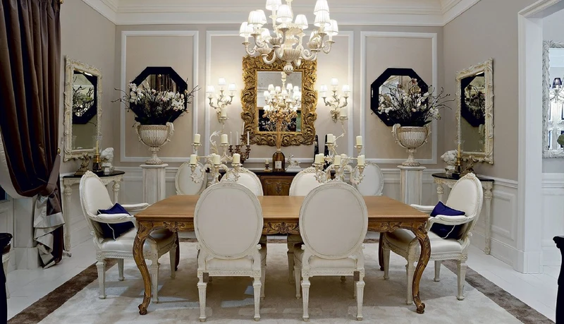 Casa Padrino Luxus Barock Deko Vase Antik Weiß / Antik Gold - Prunkvolle Barockstil Massivholz Blumenvase - Barock Deko Accessoires - Edel & Prunkvoll - Luxus Qualität - Made in Italy
