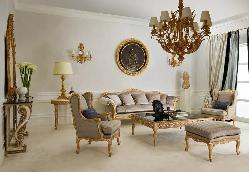 Casa Padrino Luxus Barock Kronleuchter Antik Gold / Weiß Ø 80 x H. 89,5 cm - Prunkvoller Barockstil Wohnzimmer Kronleuchter - Edel & Prunkvoll - Luxus Qualität - Made in Italy
