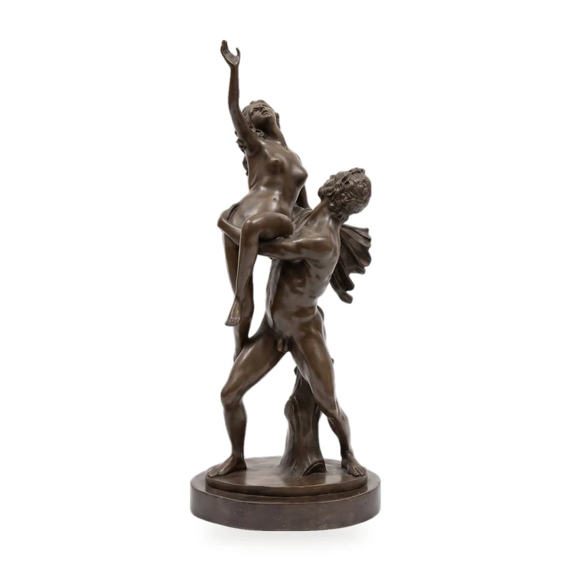 Casa Padrino Jugendstil Bronze Deko Skulptur Mann & Frau H. 70 cm