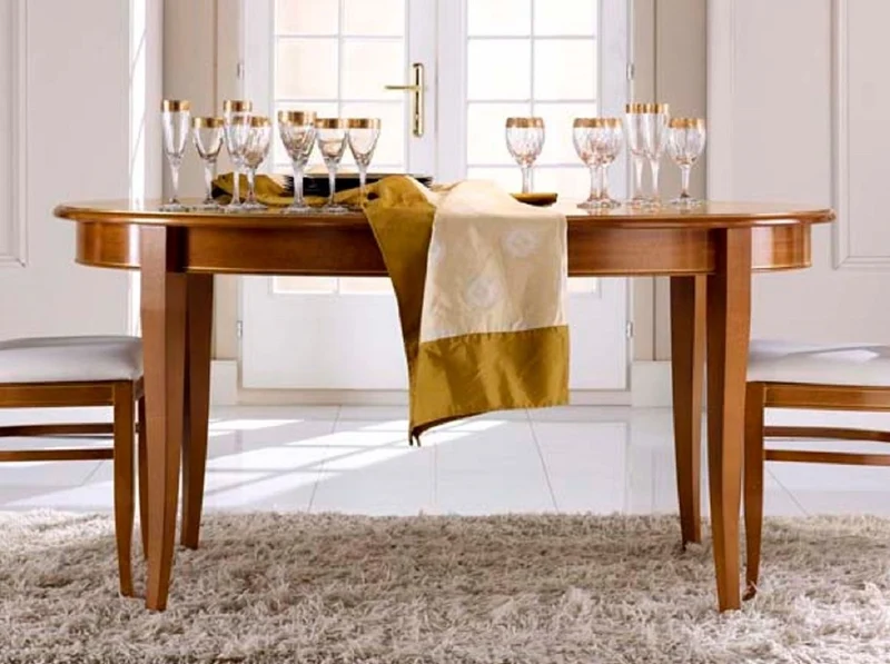 Casa Padrino Luxus Biedermeier Esstisch Braun - Ovaler ausziehbarer Massivholz Esszimmertisch - Biedermeier Esszimmer Möbel - Luxus Qualität - Made in Italy
