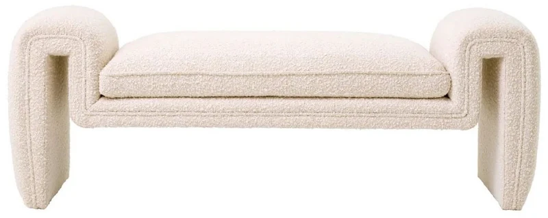 Casa Padrino Luxus Sitzbank Creme 144 cm - Luxus Qualität