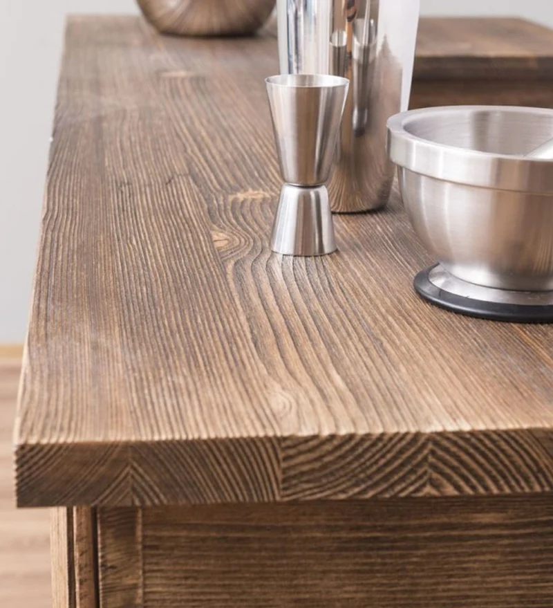 Casa Padrino Landhaus Stil Bar Theke Braun 180cm Massivholz Tresen